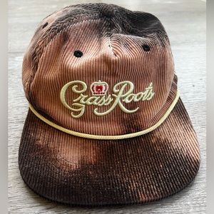 Grassroots slide adjustment corduroy hat with inside pocket